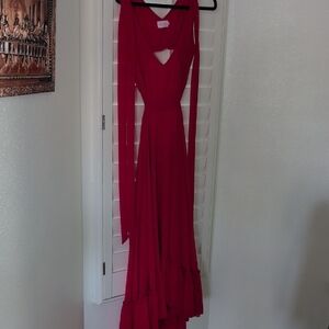 Chic Backless Red Dress